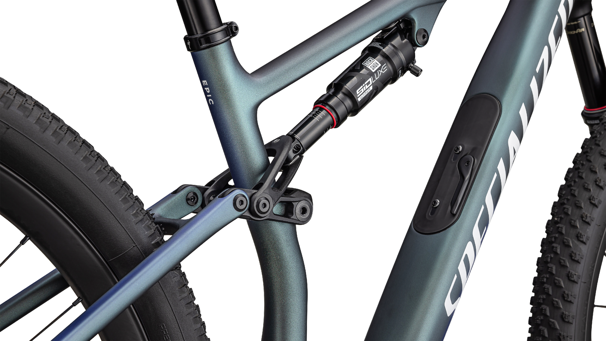 Specialized Epic 8 Pro - SRAM X0 AXS, RockShox Ultimate - Satin Carbon / Metallic Sapphire / Metallic White Silver