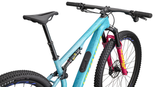 Specialized Epic 8 Pro - SRAM X0 AXS, RockShox Ultimate - Gloss Lagoon Blue / Liquid Metal / Yellow