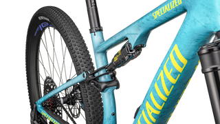 Specialized Epic 8 Pro - SRAM X0 AXS, RockShox Ultimate - Gloss Lagoon Blue / Liquid Metal / Yellow