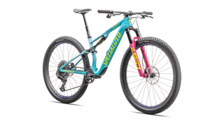 Specialized Epic 8 Pro - SRAM X0 AXS, RockShox Ultimate - Gloss Lagoon Blue / Liquid Metal / Yellow