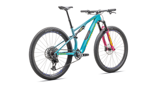 Specialized Epic 8 Pro - SRAM X0 AXS, RockShox Ultimate - Gloss Lagoon Blue / Liquid Metal / Yellow