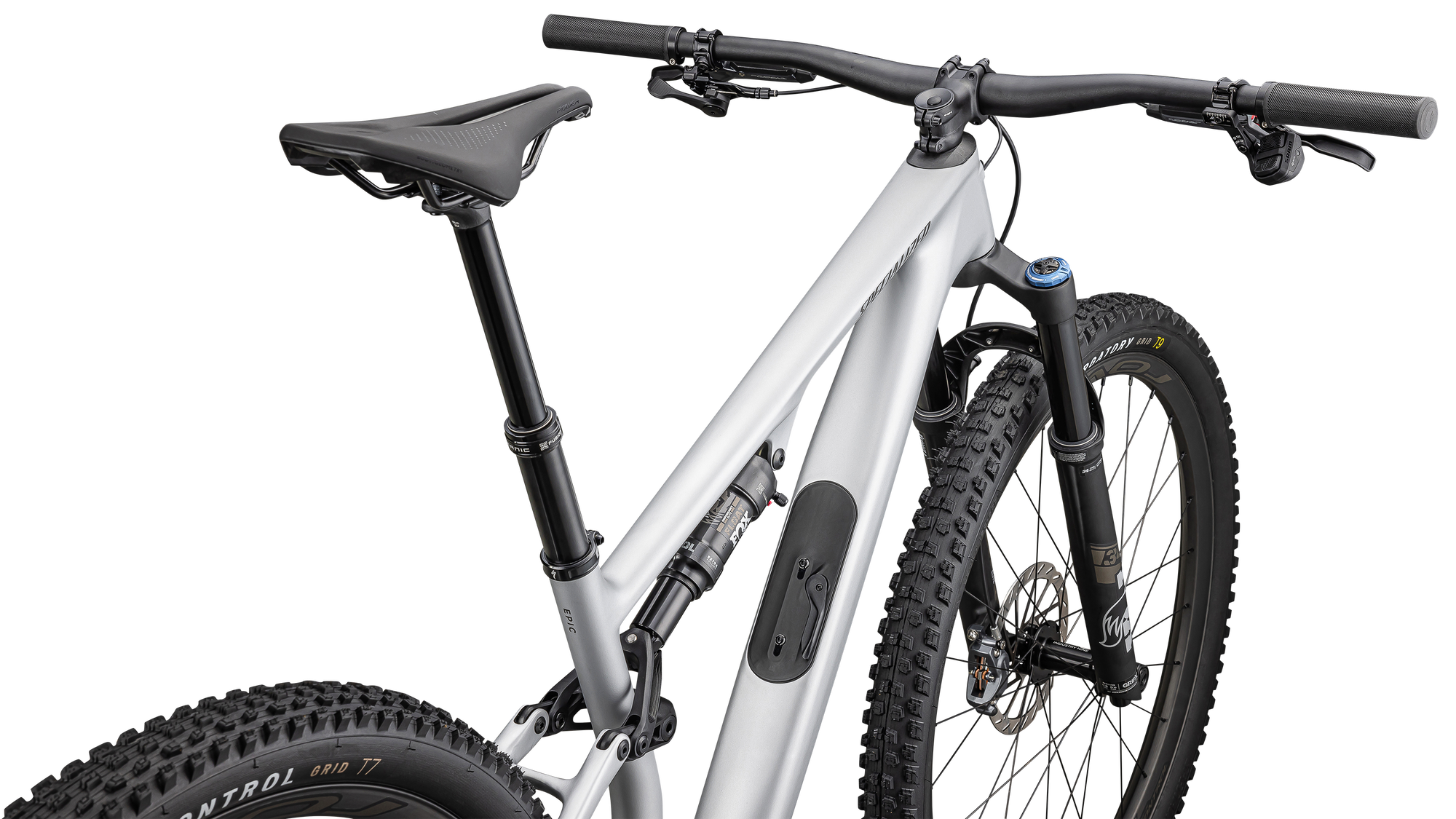 Specialized Epic 8 EVO Expert - SRAM GX AXS, FOX Performance Elite - Satin Silver Dust / Gunmetal