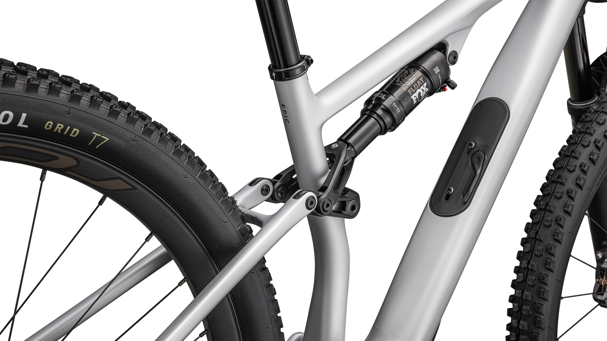 Specialized Epic 8 EVO Expert - SRAM GX AXS, FOX Performance Elite - Satin Silver Dust / Gunmetal