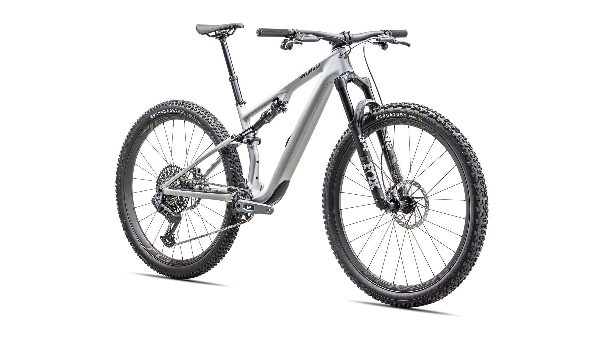 Specialized Epic 8 EVO Expert - SRAM GX AXS, FOX Performance Elite - Satin Silver Dust / Gunmetal