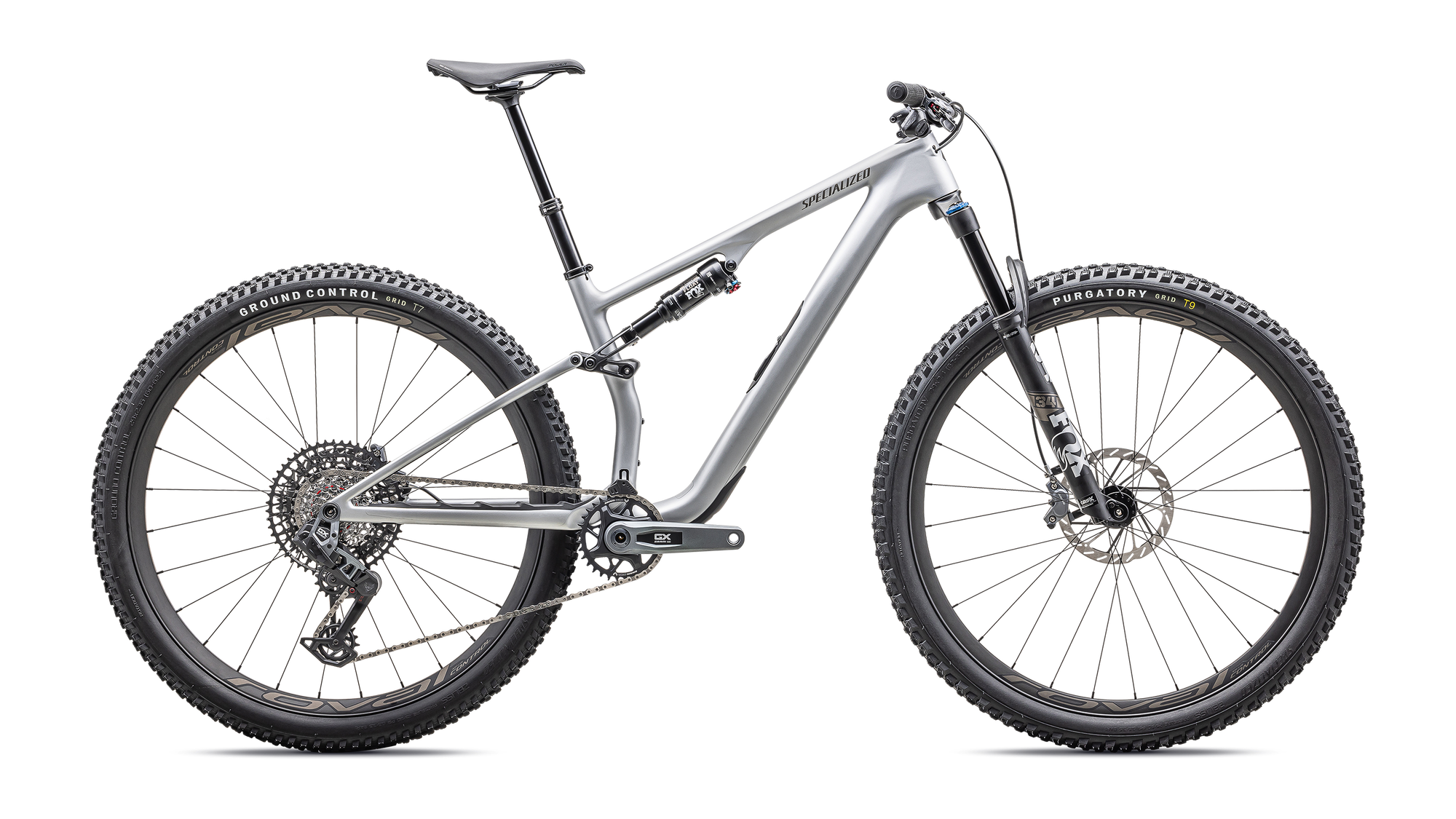 Specialized Epic 8 EVO Expert - SRAM GX AXS, FOX Performance Elite - Satin Silver Dust / Gunmetal