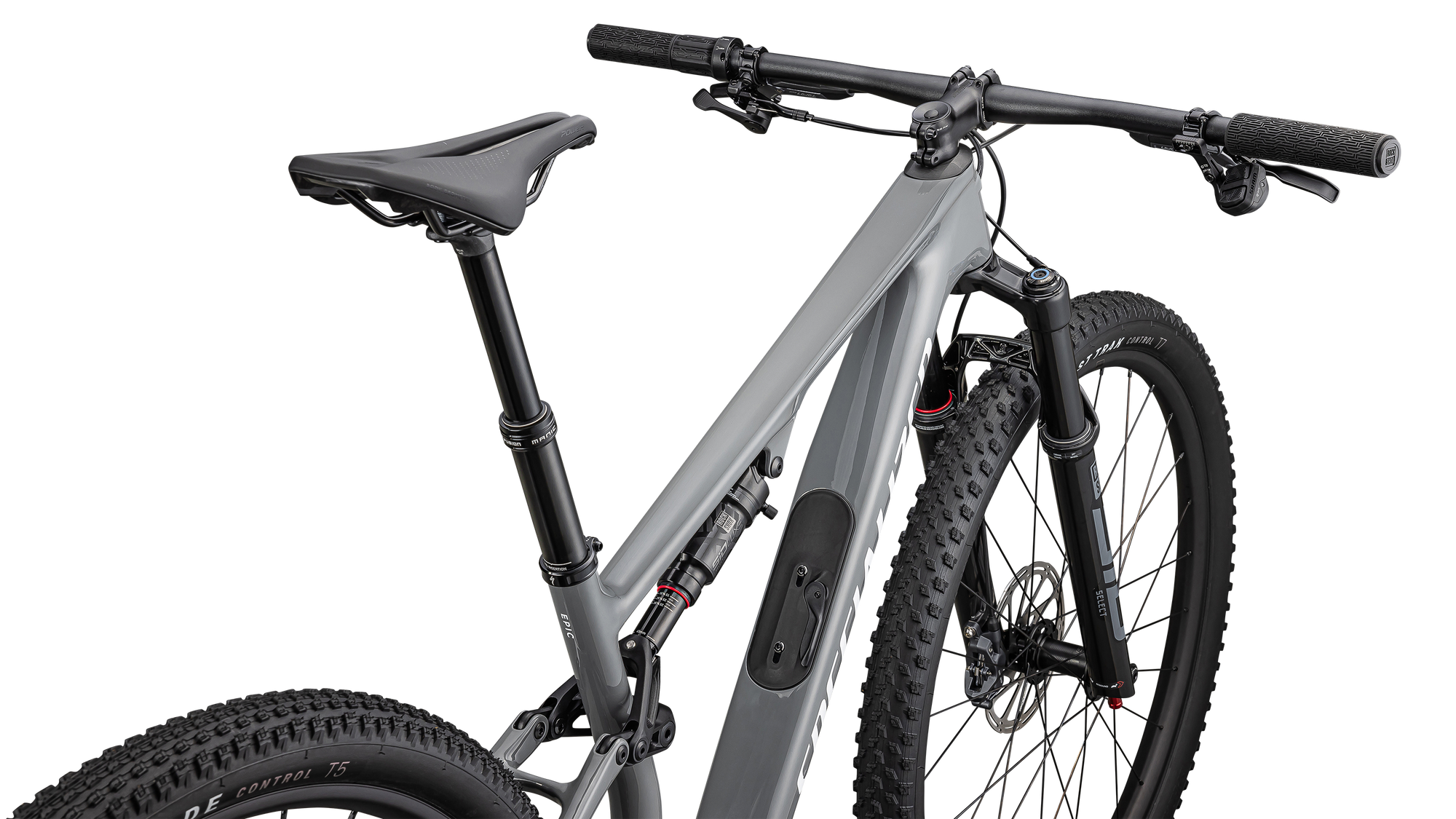 Specialized Epic 8 Comp - SRAM S-1000 AXS, RockShox Select - Gloss Ashen Gray / White