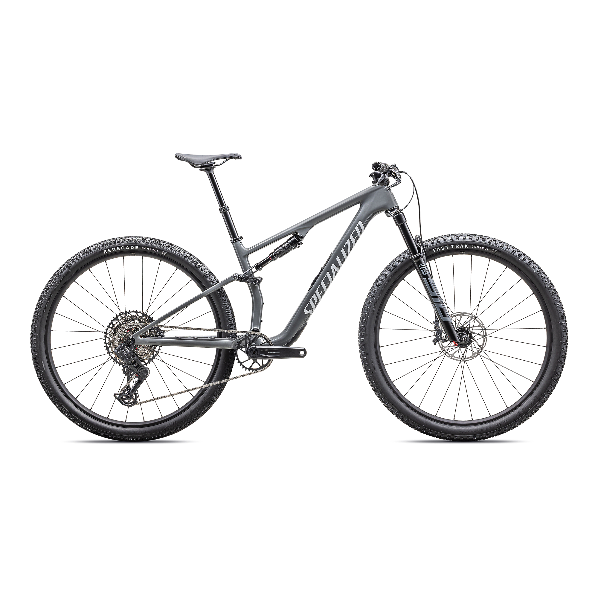 Specialized Epic 8 Comp - SRAM S-1000 AXS, RockShox Select - Gloss Ashen Gray / White