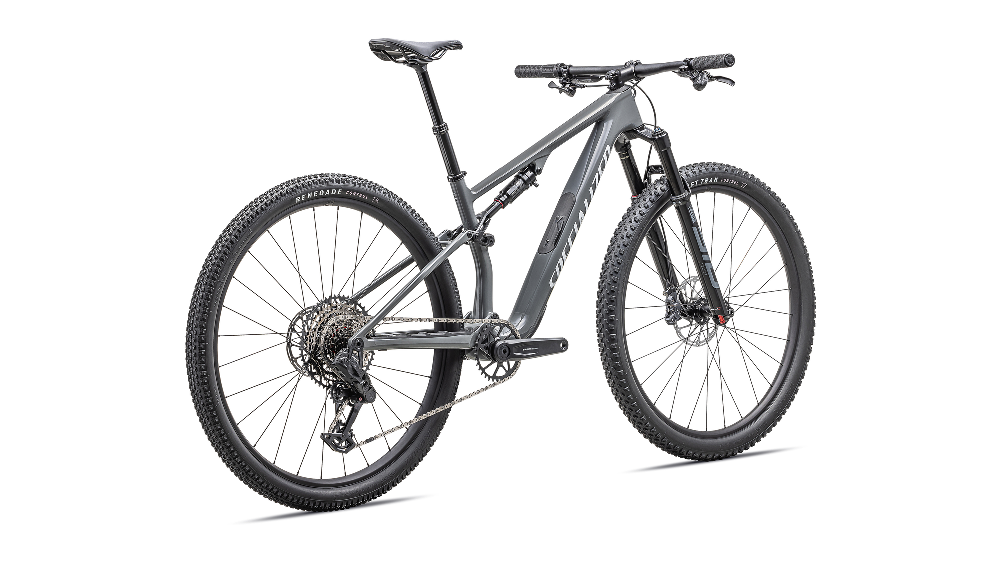 Specialized Epic 8 Comp - SRAM S-1000 AXS, RockShox Select - Gloss Ashen Gray / White