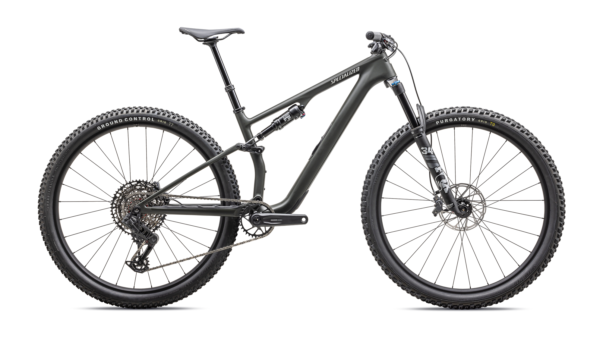 Specialized Epic 8 EVO Comp - SRAM S-1000 AXS, FOX Performance - Satin Dark Moss Green / Dune White