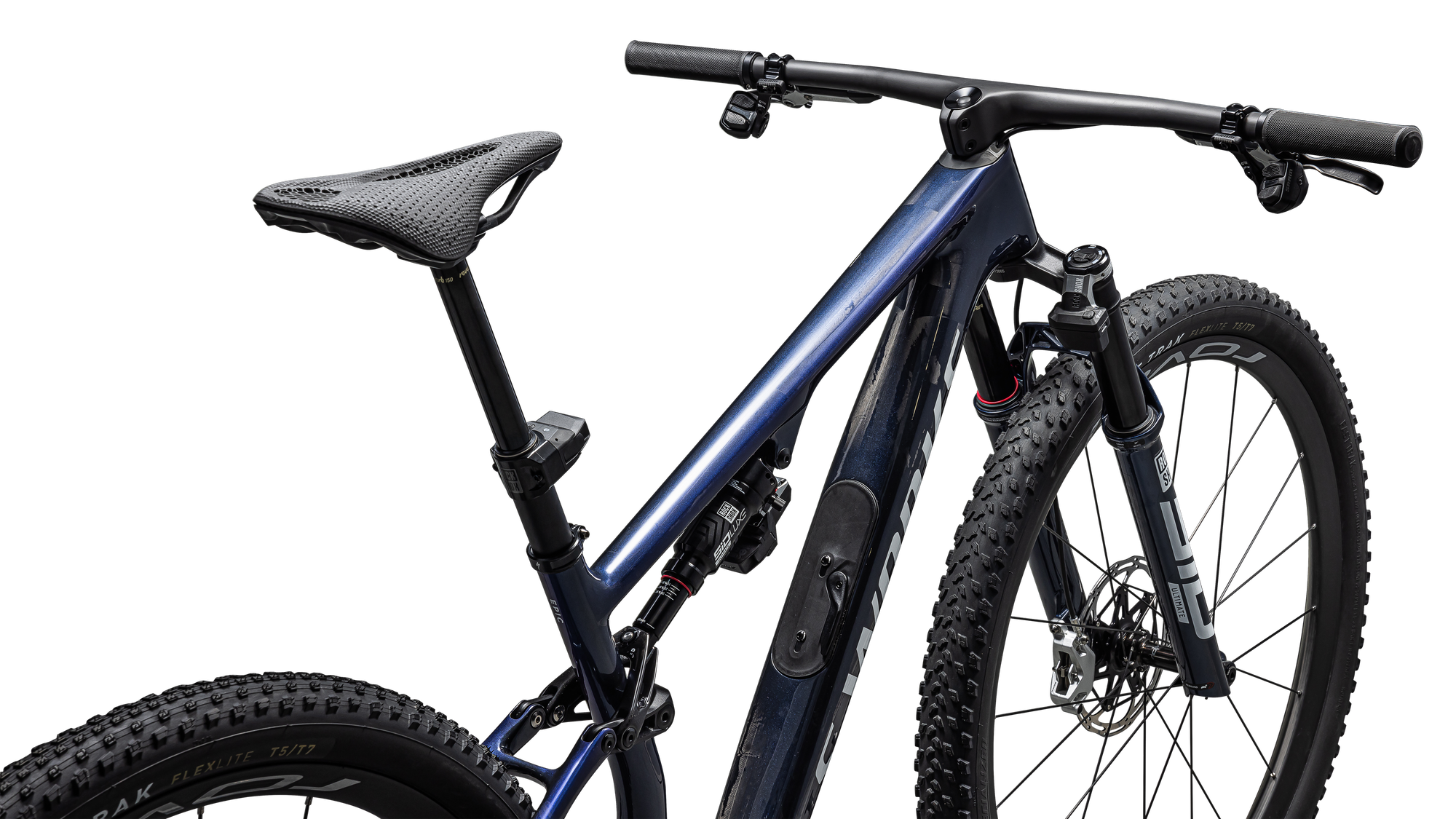 Specialized S-Works Epic 8 - SRAM XX SL AXS, RockShox Ultimate Flight Attendant - Gloss Cyan Blue Pearl / Metallic White Silver