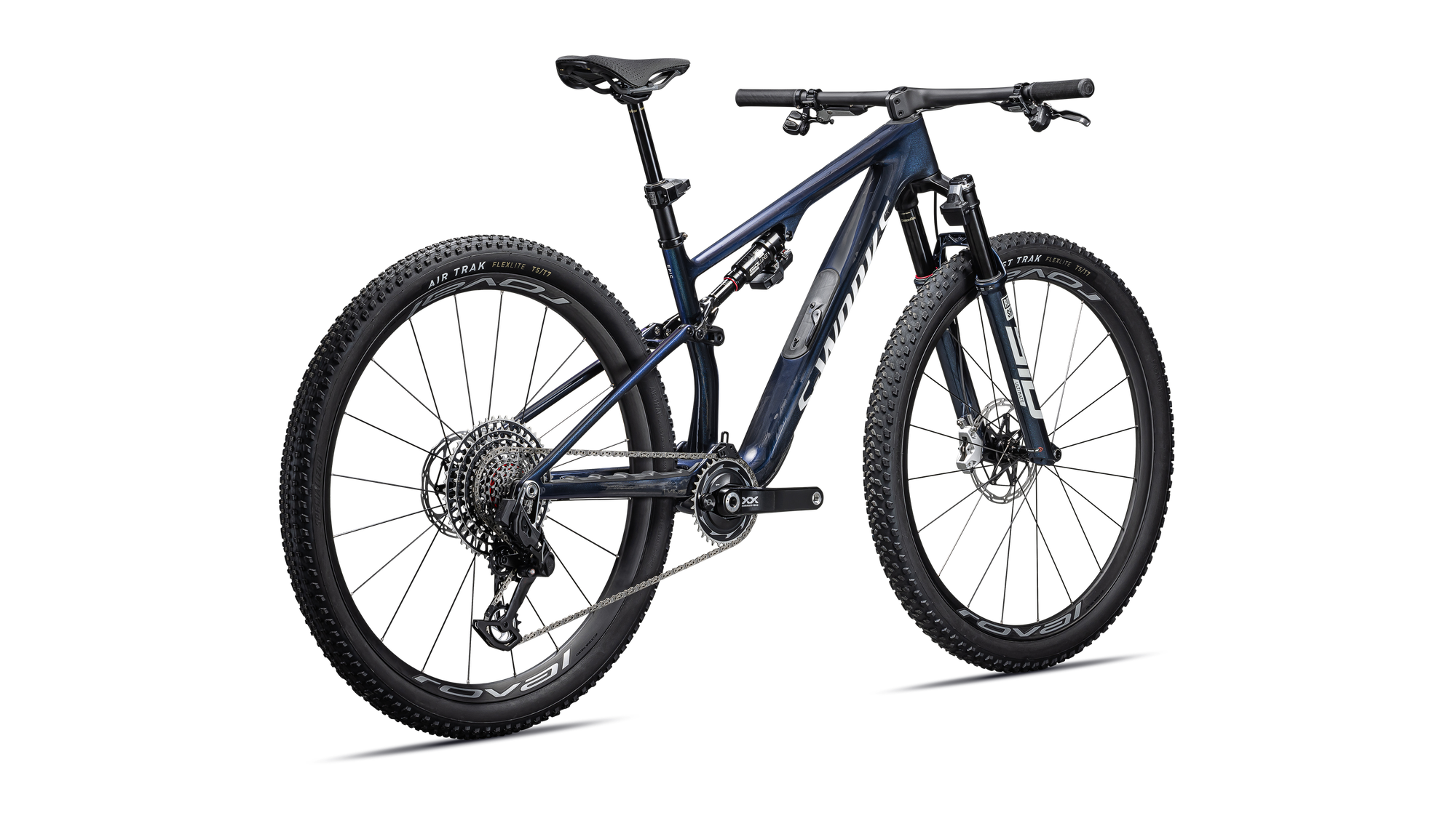 Specialized S-Works Epic 8 - SRAM XX SL AXS, RockShox Ultimate Flight Attendant - Gloss Cyan Blue Pearl / Metallic White Silver