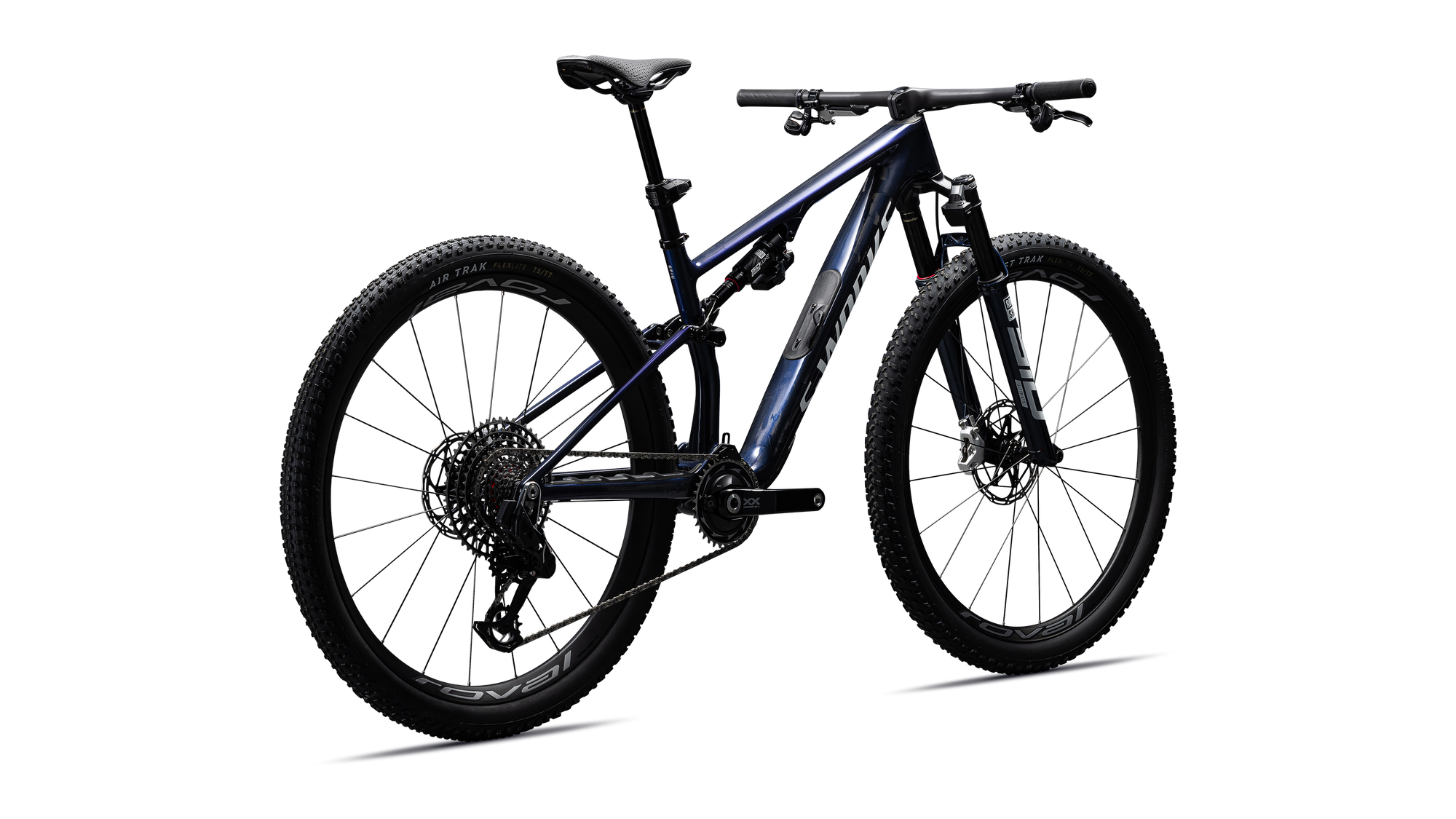 Specialized S-Works Epic 8 - SRAM XX SL AXS, RockShox Ultimate Flight Attendant - Gloss Cyan Blue Pearl / Metallic White Silver
