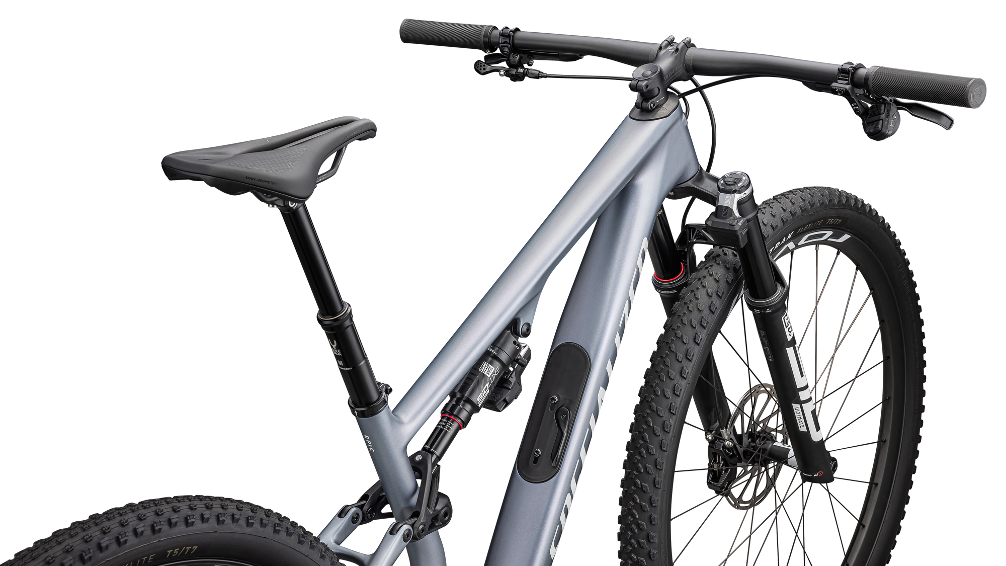 Specialized Epic 8 Pro - SRAM X0 AXS, RockShox Ultimate Flight Attendant - Glacial Metallic Pearl / Metallic White Silver