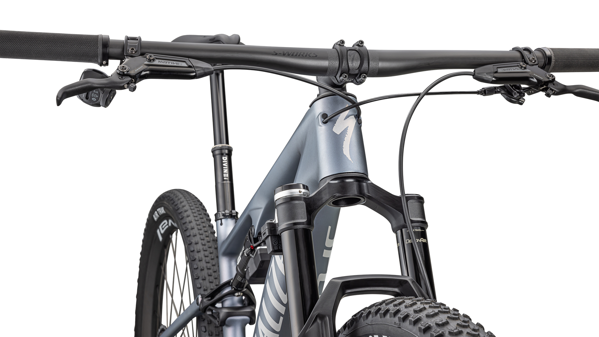 Specialized Epic 8 Pro - SRAM X0 AXS, RockShox Ultimate Flight Attendant - Glacial Metallic Pearl / Metallic White Silver