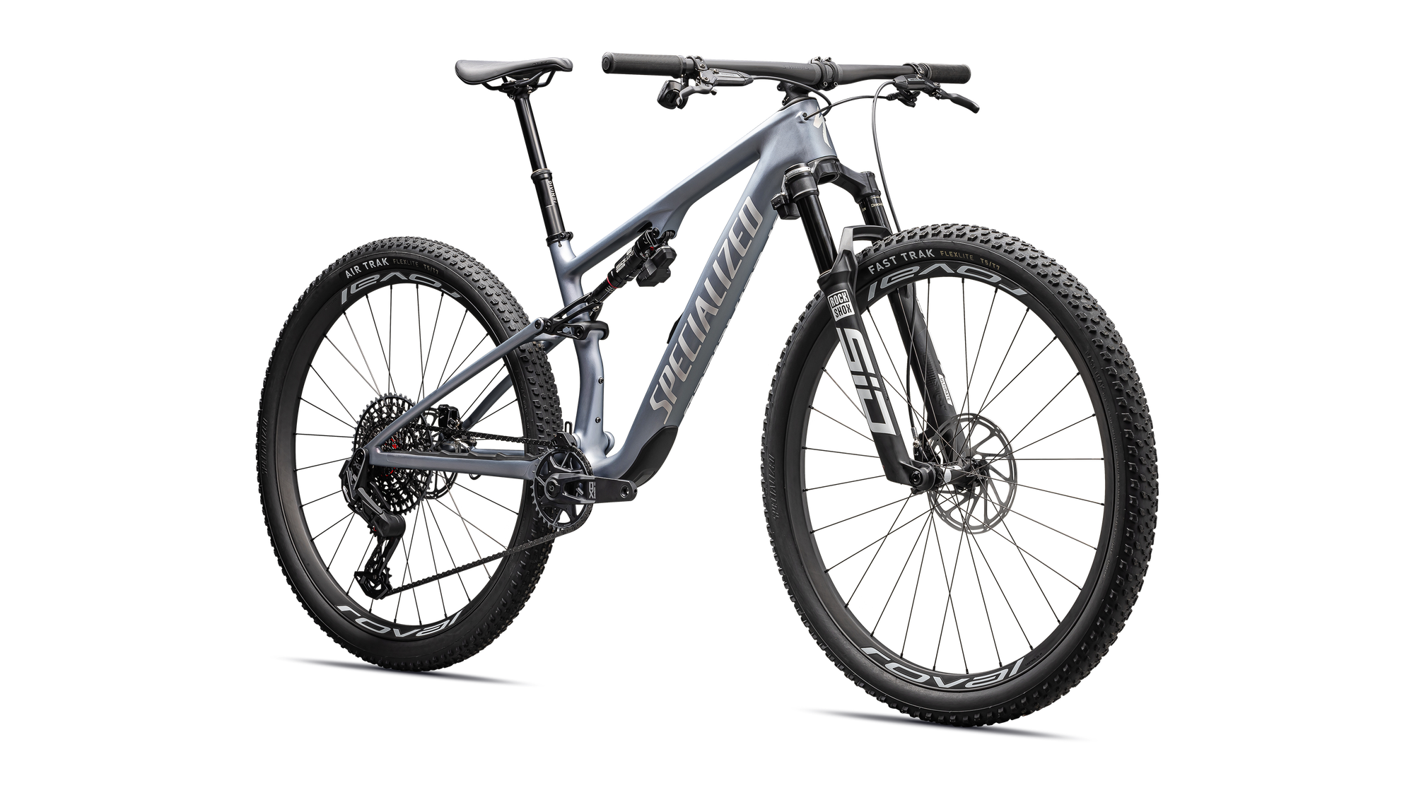 Specialized Epic 8 Pro - SRAM X0 AXS, RockShox Ultimate Flight Attendant - Glacial Metallic Pearl / Metallic White Silver