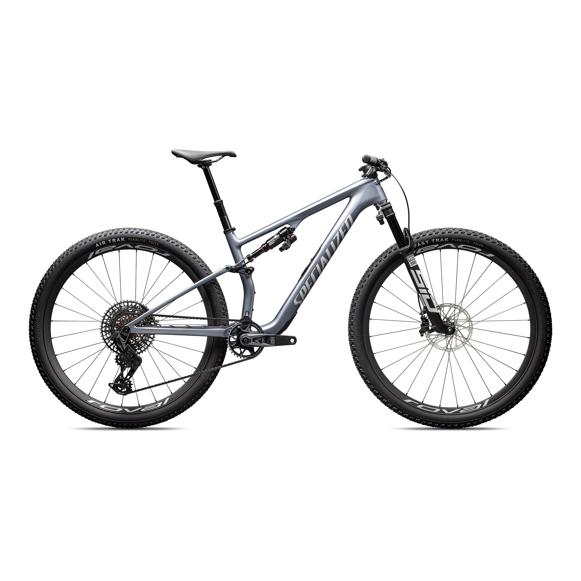Specialized Epic 8 Pro - SRAM X0 AXS, RockShox Ultimate Flight Attendant - Glacial Metallic Pearl / Metallic White Silver