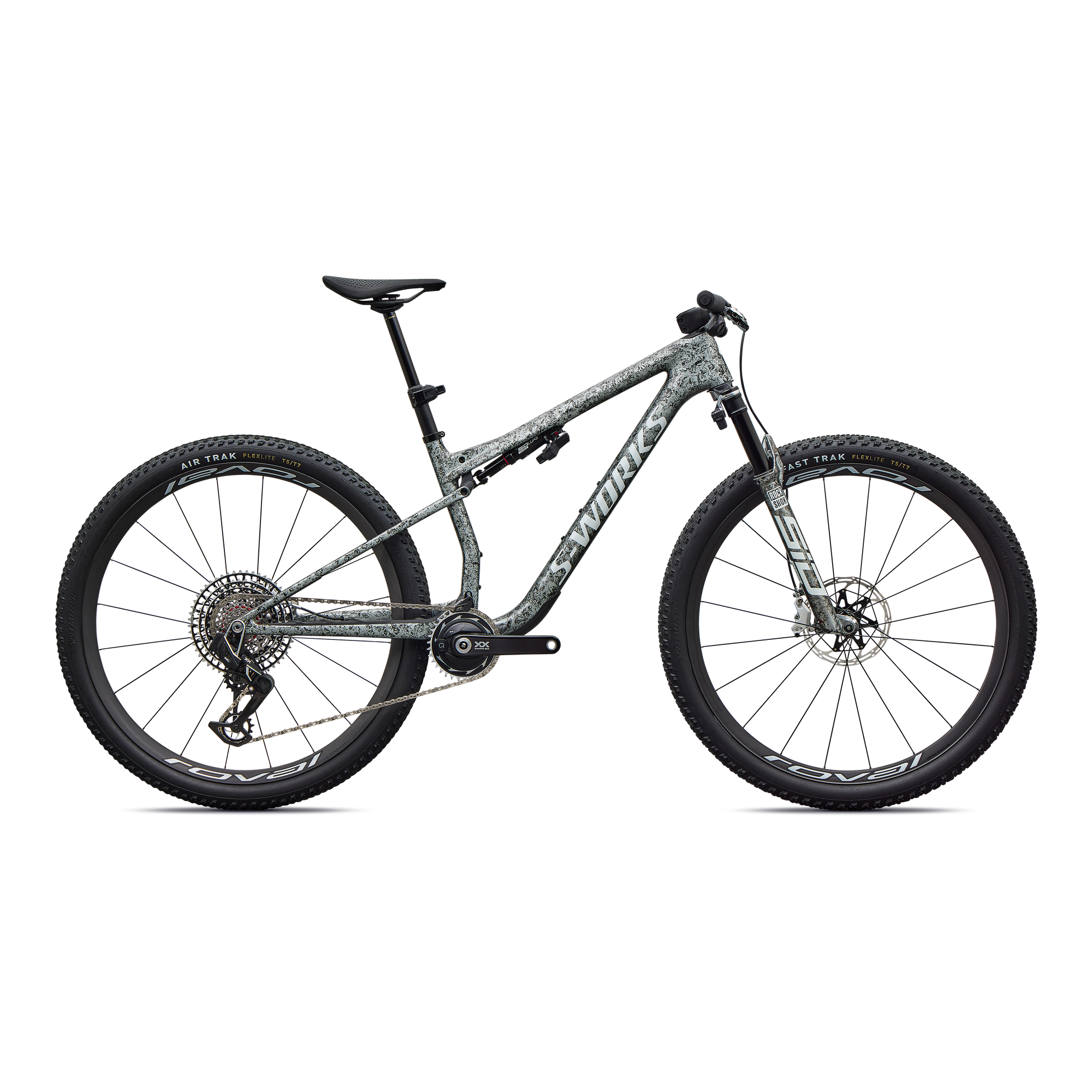 Specialized S-Works Epic 9 - Gloss Metallic Obsidian Multi Color Dry Impasto/ Metallic White Silver