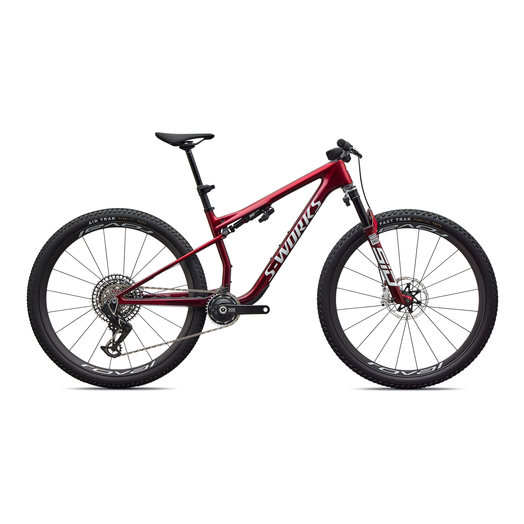Specialized S-Works Epic 9 - Gloss Red Tint Over Red Reflex Pearl Edge Fade / Metallic White Silver