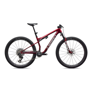 Specialized S-Works Epic 9 - Gloss Red Tint Over Red Reflex Pearl Edge Fade / Metallic White Silver