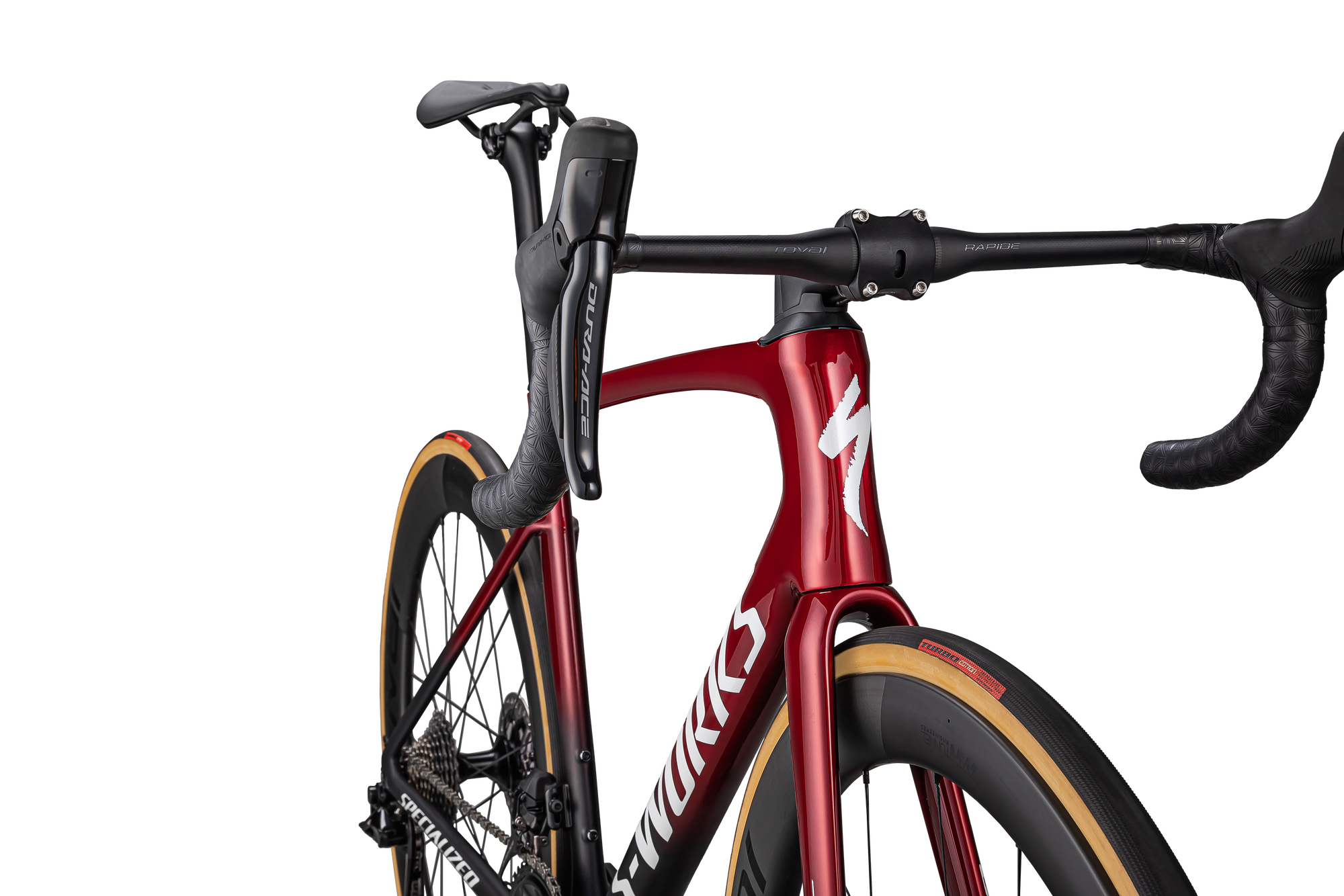 Specialized S-Works Tarmac SL7 - Shimano Dura-Ace Di2 - Red Tint/Metallic White Silver/ Satin Black