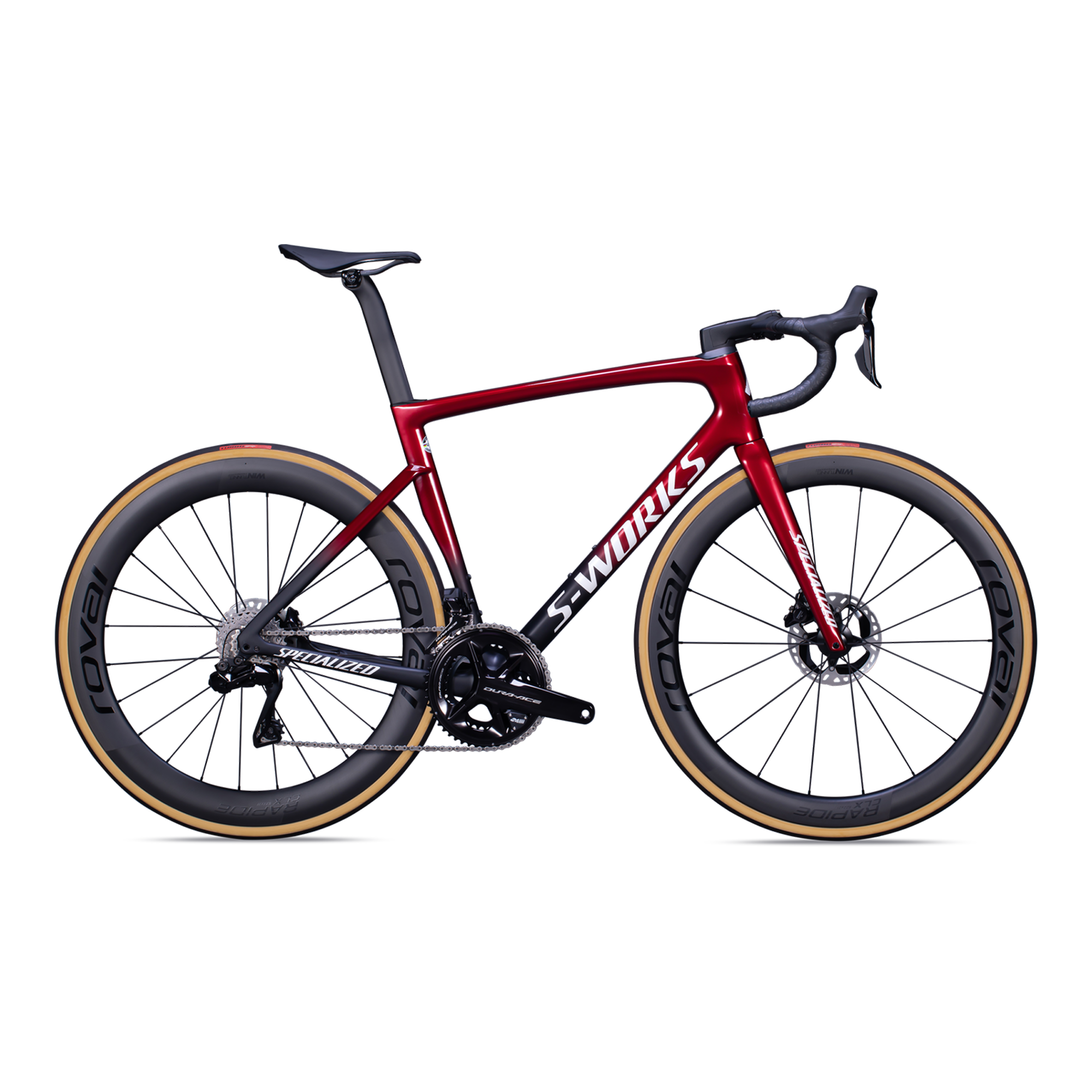 Specialized S-Works Tarmac SL7 - Shimano Dura-Ace Di2 - Red Tint/Metallic White Silver/ Satin Black