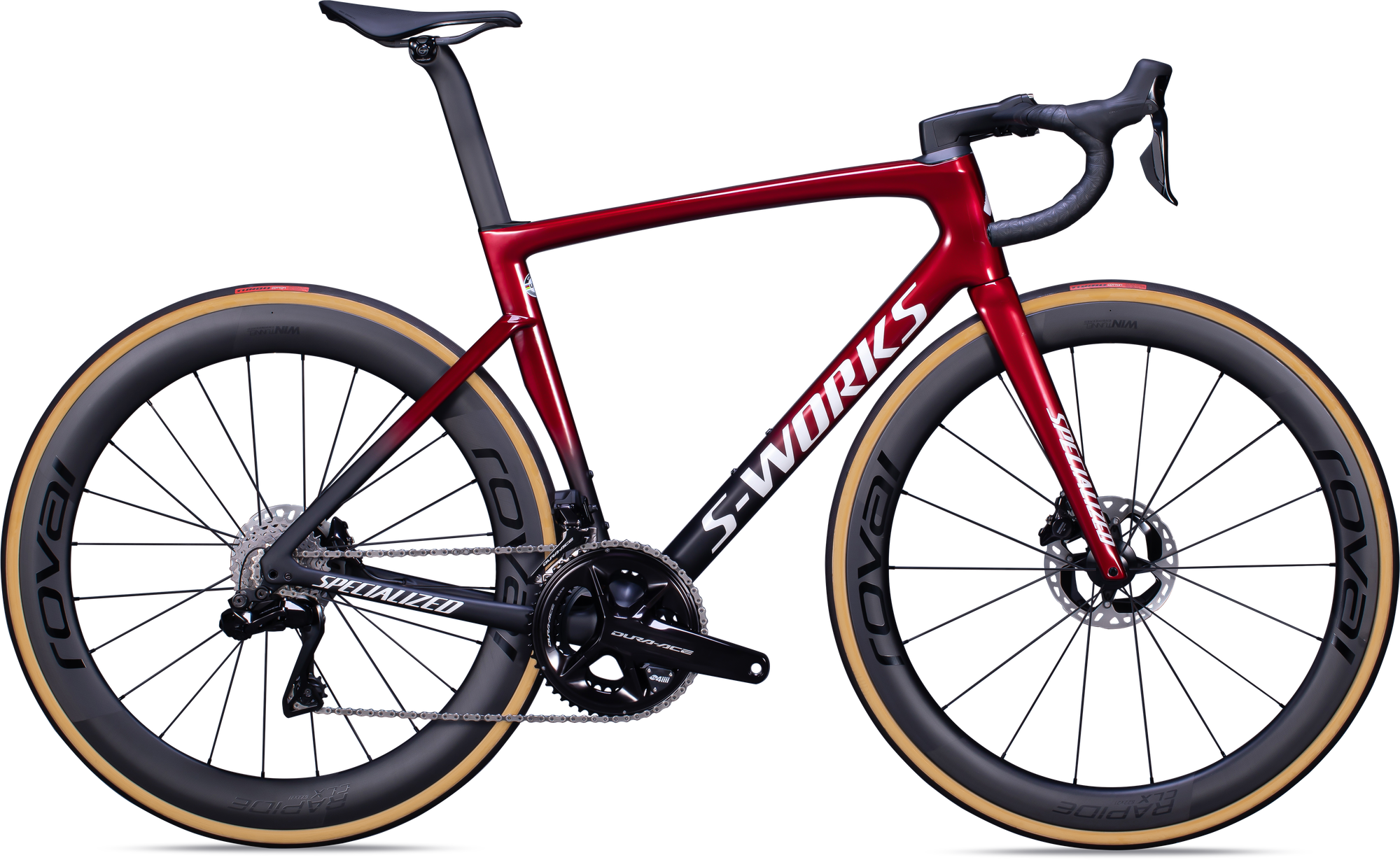 Specialized S-Works Tarmac SL7 - Shimano Dura-Ace Di2 - Red Tint/Metallic White Silver/ Satin Black