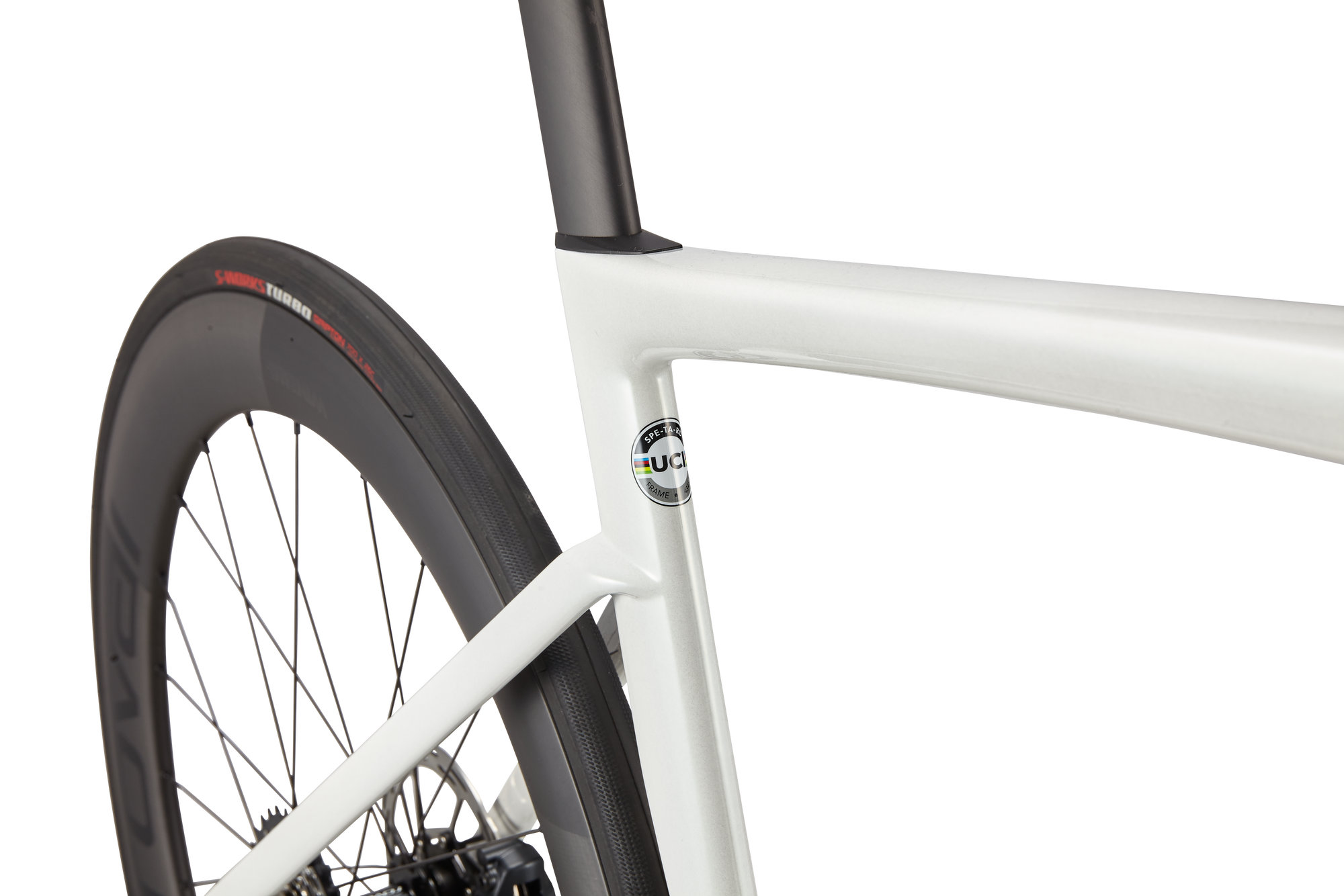 Specialized Tarmac SL7 Pro - SRAM Force eTAP AXS - Chameleon Silver Green Tint Over White/Snake Eye