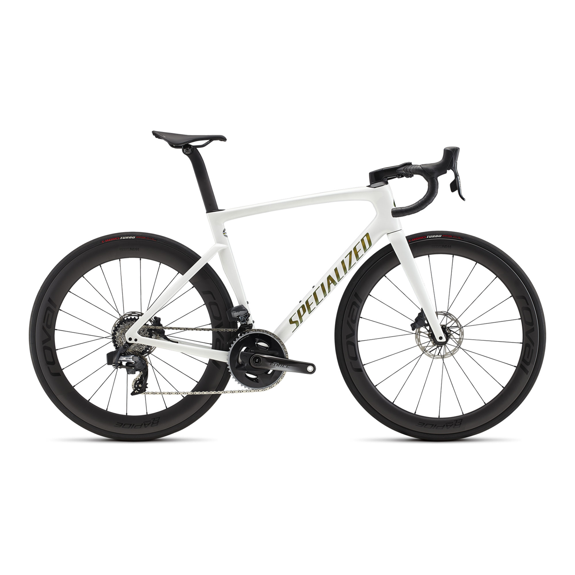 Specialized Tarmac SL7 Pro - SRAM Force eTAP AXS - Chameleon Silver Green Tint Over White/Snake Eye