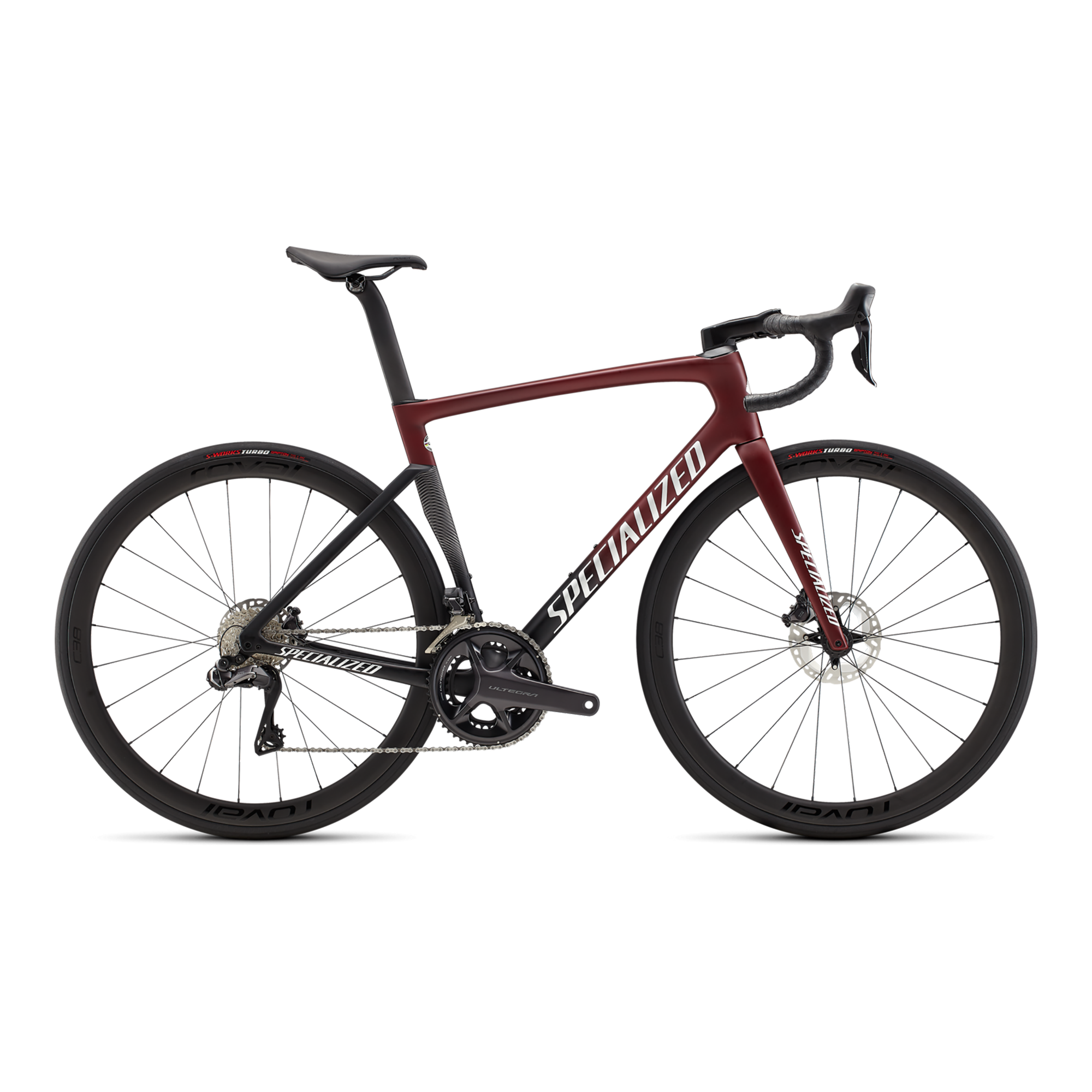 Specialized Tarmac SL7 Expert - Shimano Ultegra Di2 - Maroon / Black / Light Silver