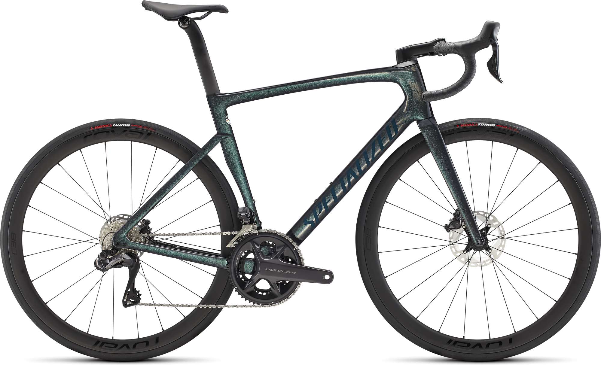 Specialized Tarmac SL7 Expert - Shimano Ultegra Di2 - Gloss Carbon/Oil Tint/Forest Green