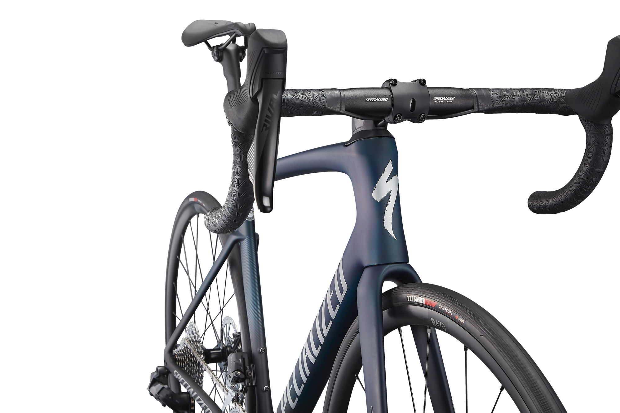 Specialized Tarmac SL7 Comp - SRAM Rival eTAP AXS - Satin Teal Tint/Black/Light Silver