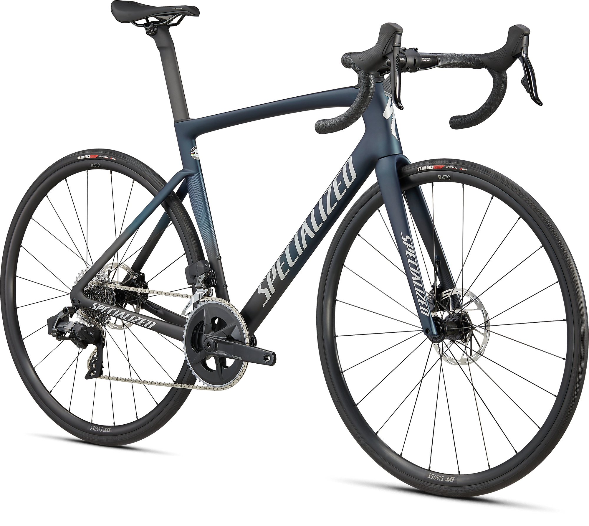 Specialized Tarmac SL7 Comp - SRAM Rival eTAP AXS - Satin Teal Tint/Black/Light Silver
