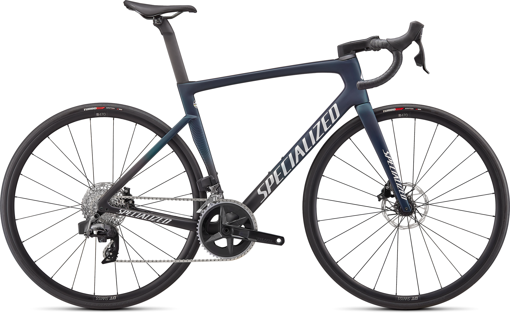 Specialized Tarmac SL7 Comp - SRAM Rival eTAP AXS - Satin Teal Tint/Black/Light Silver