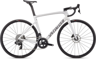 Specialized Tarmac SL7 Comp - SRAM Rival eTAP AXS - Gloss Metallic White Silver / Smoke