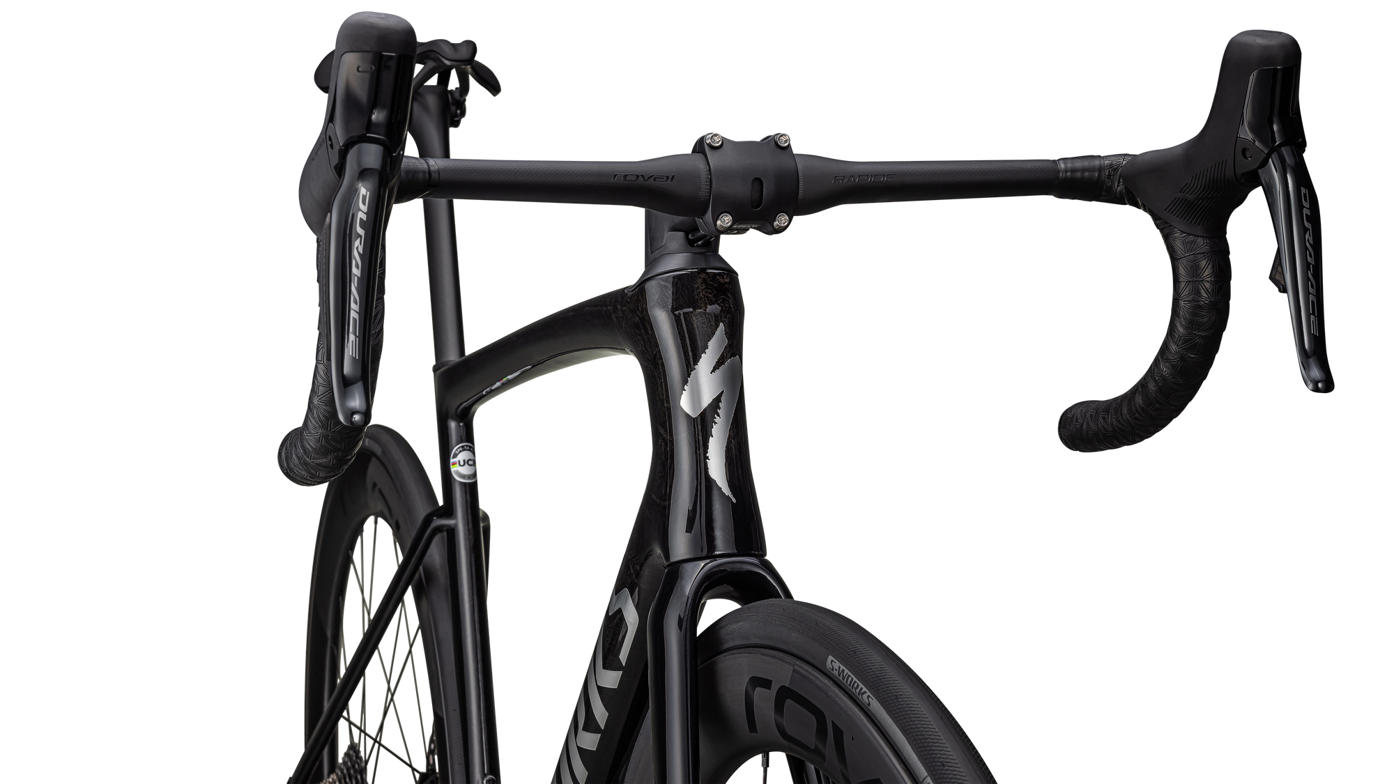 Specialized S-Works Tarmac SL7 - Shimano Dura-Ace Di2 - Gloss Black Pearl Granite Over Carbon / Chrome