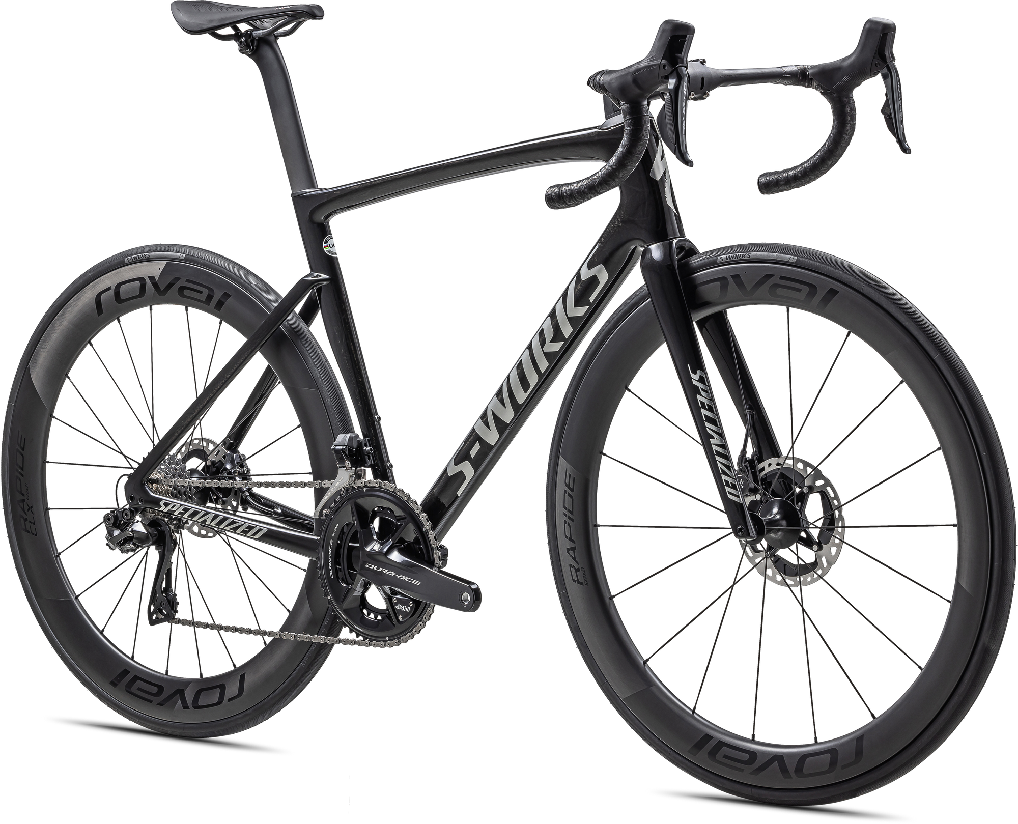 Specialized S-Works Tarmac SL7 - Shimano Dura-Ace Di2 - Gloss Black Pearl Granite Over Carbon / Chrome