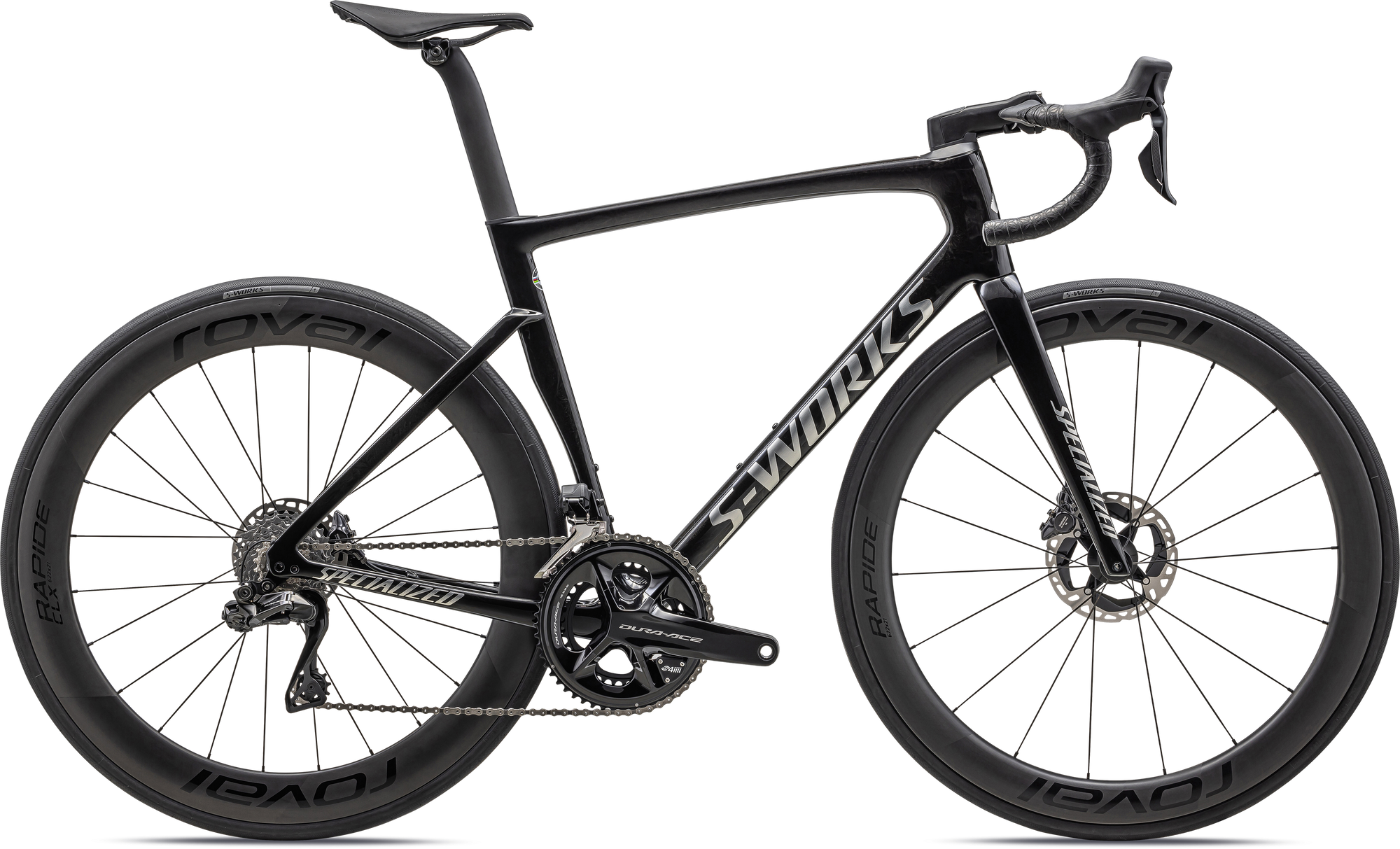 Specialized S-Works Tarmac SL7 - Shimano Dura-Ace Di2 - Gloss Black Pearl Granite Over Carbon / Chrome