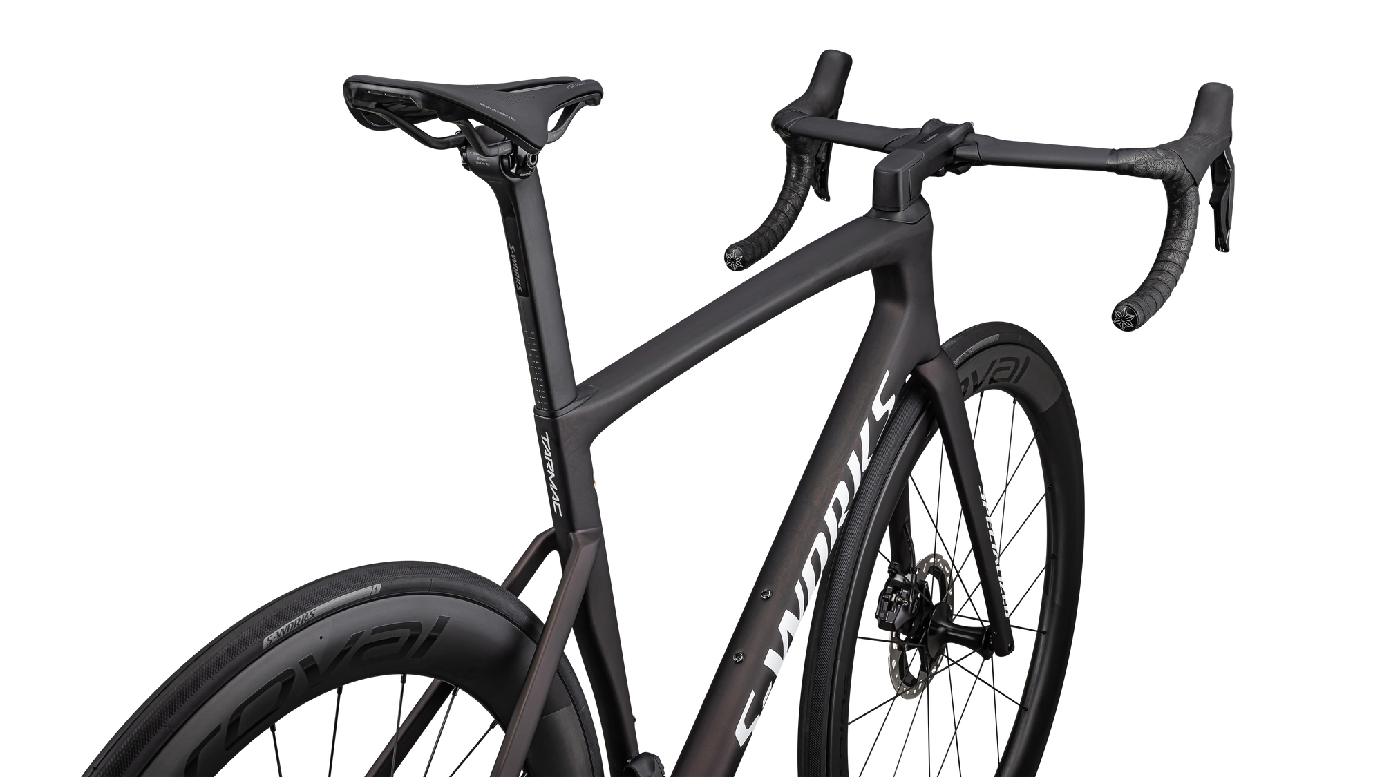Specialized S-Works Tarmac SL7 - Shimano Dura-Ace Di2 - Satin Red Onyx Granite Over Black / Metallic White Silver