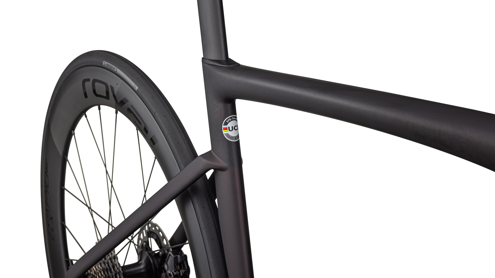 Specialized S-Works Tarmac SL7 - Shimano Dura-Ace Di2 - Satin Red Onyx Granite Over Black / Metallic White Silver