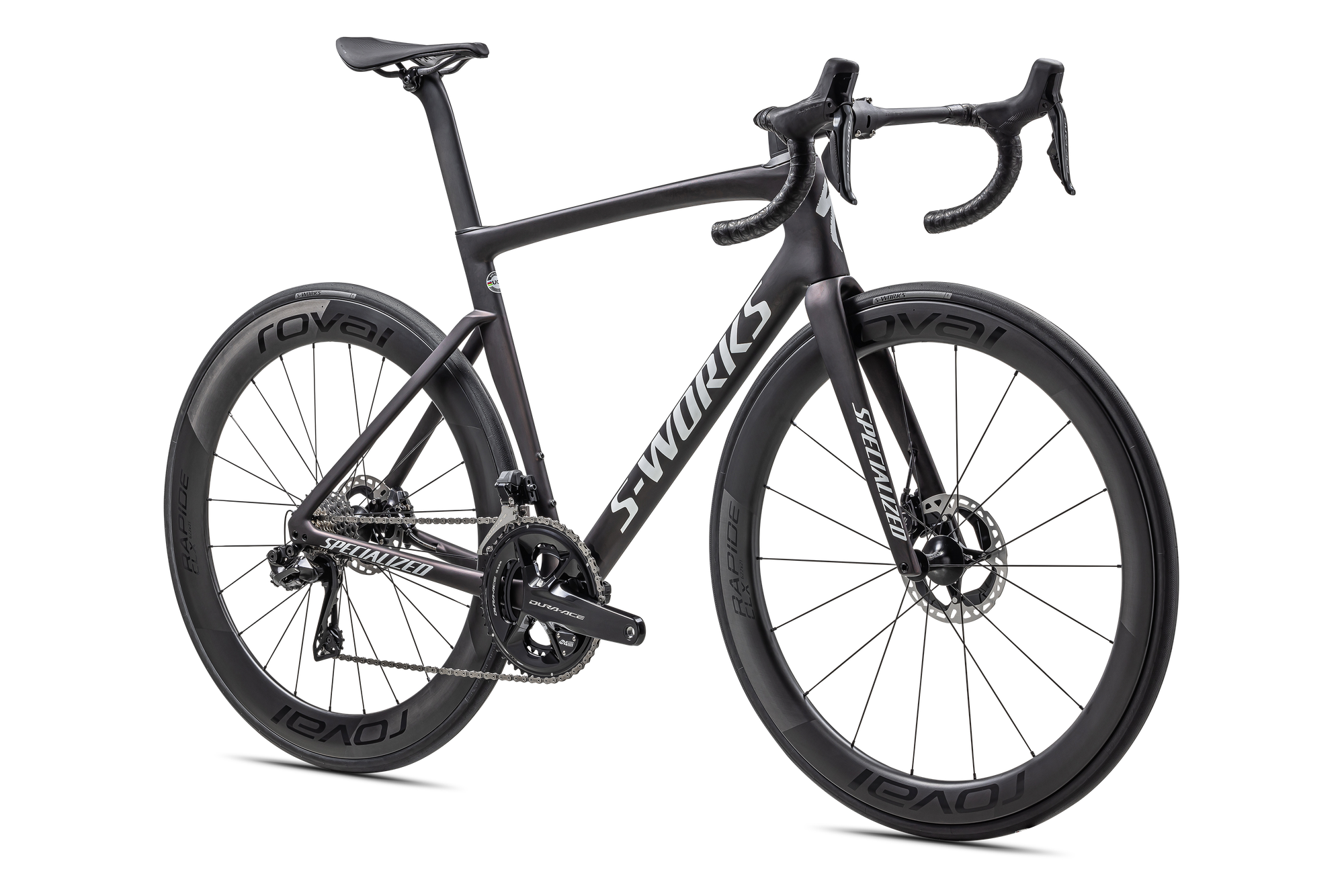 Specialized S-Works Tarmac SL7 - Shimano Dura-Ace Di2 - Satin Red Onyx Granite Over Black / Metallic White Silver