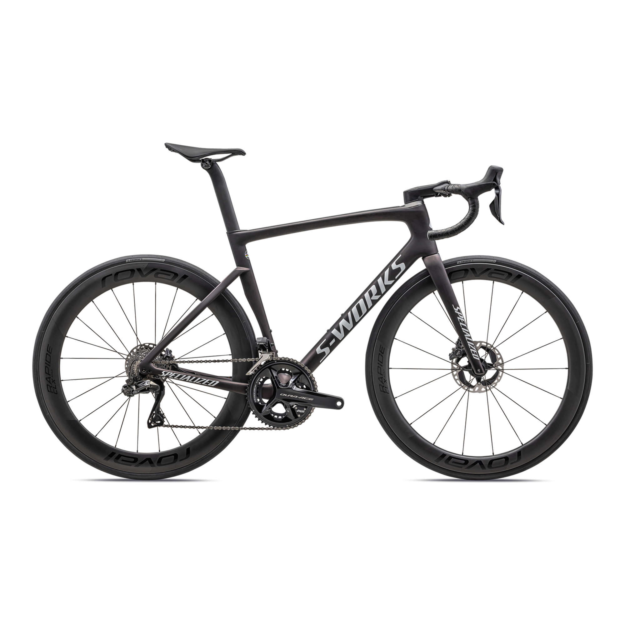 Specialized S-Works Tarmac SL7 - Shimano Dura-Ace Di2 - Satin Red Onyx Granite Over Black / Metallic White Silver