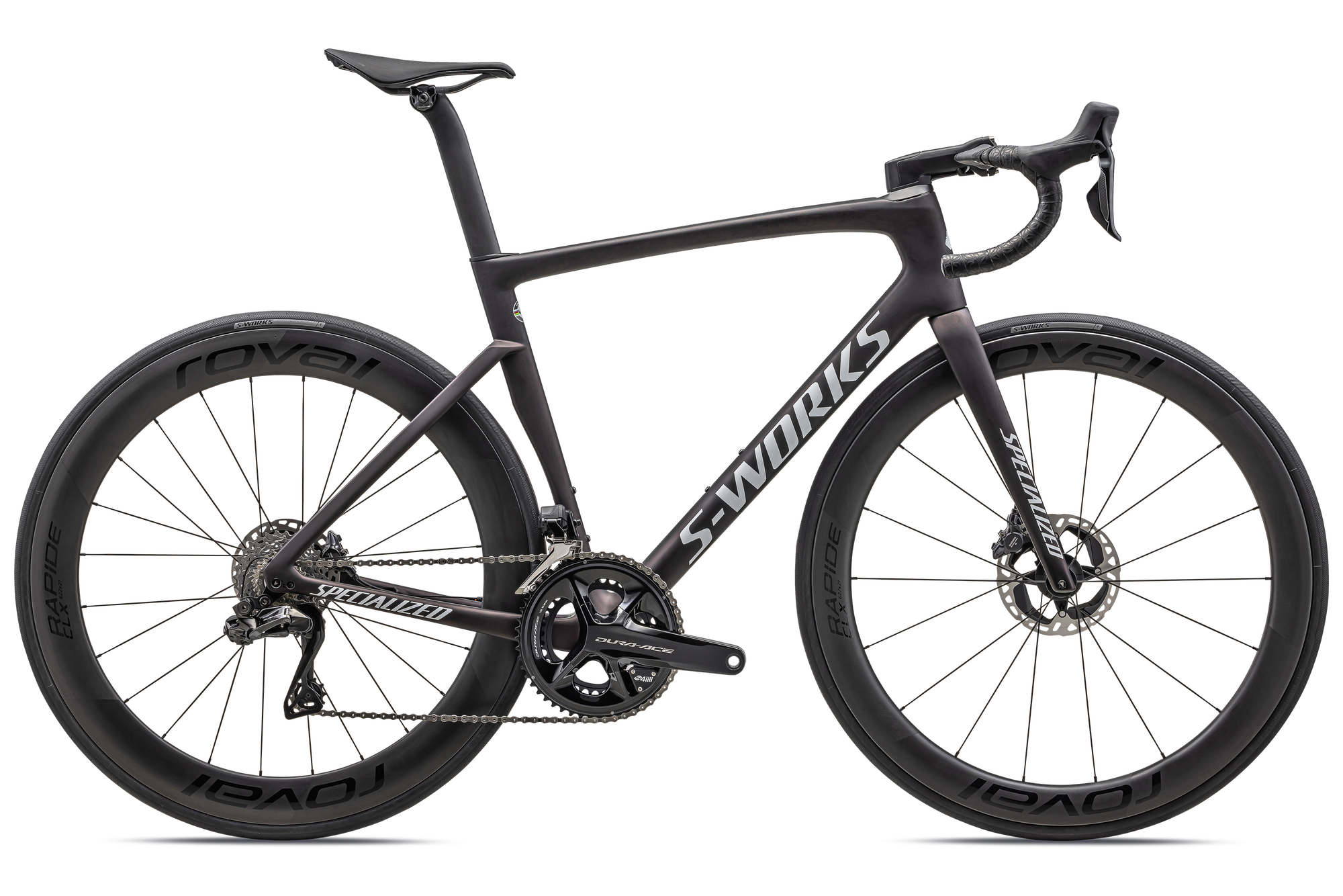 Specialized S-Works Tarmac SL7 - Shimano Dura-Ace Di2 - Satin Red Onyx Granite Over Black / Metallic White Silver