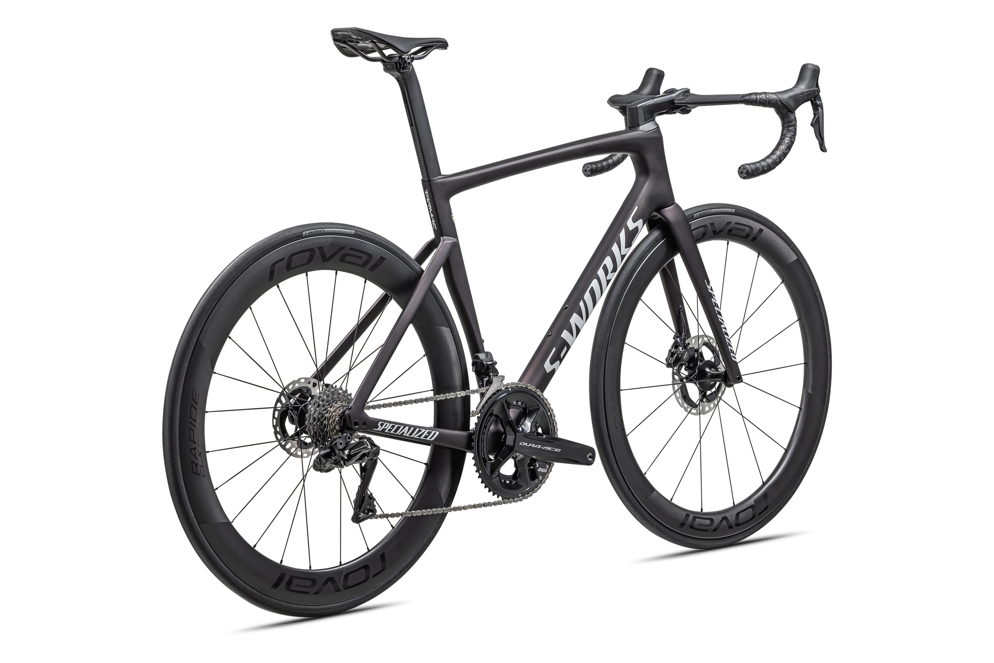 Specialized S-Works Tarmac SL7 - Shimano Dura-Ace Di2 - Satin Red Onyx Granite Over Black / Metallic White Silver