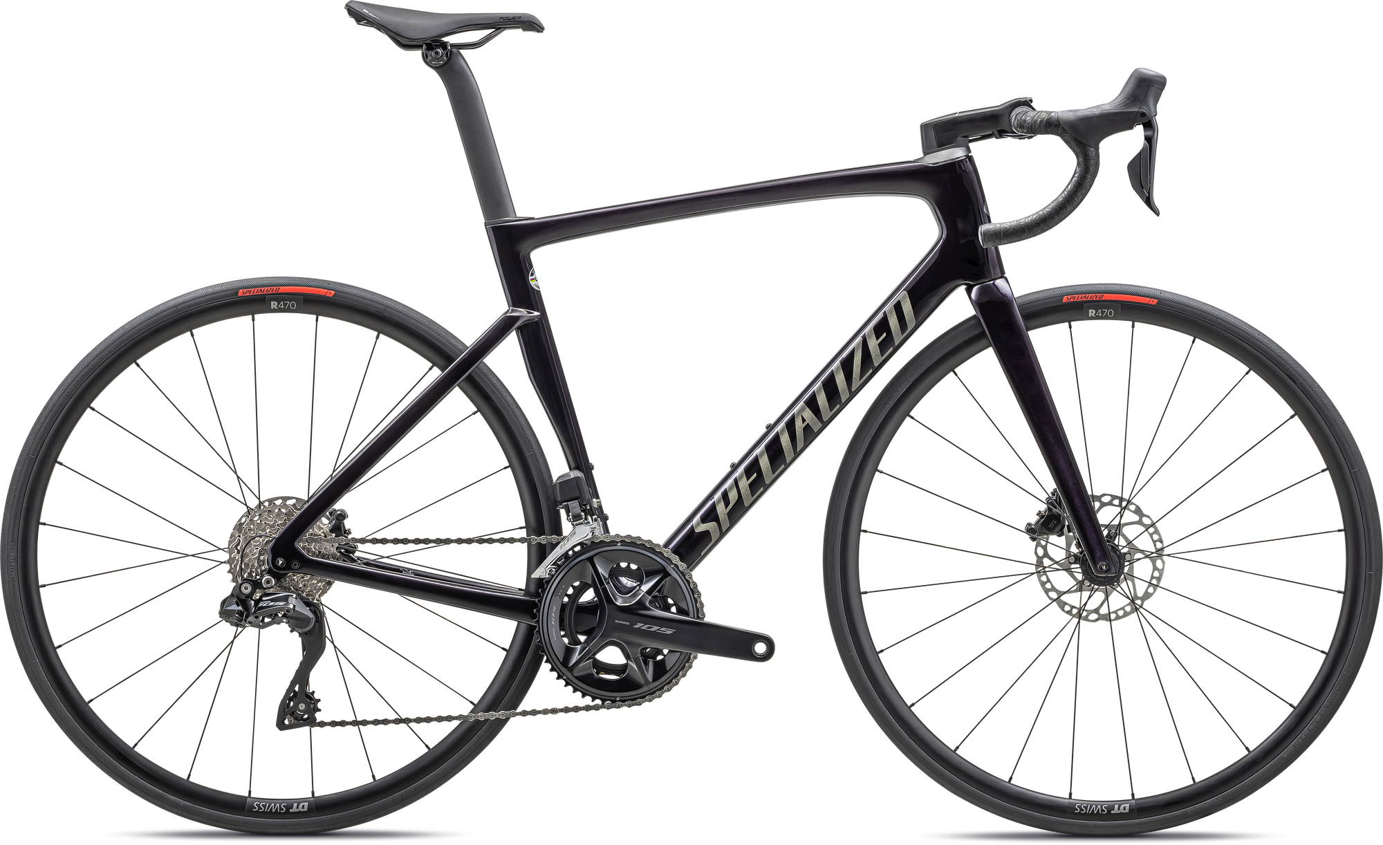 Specialized Tarmac SL7 Comp - Shimano 105 Di2 - Gloss Metallic Midnight Shadow/Black