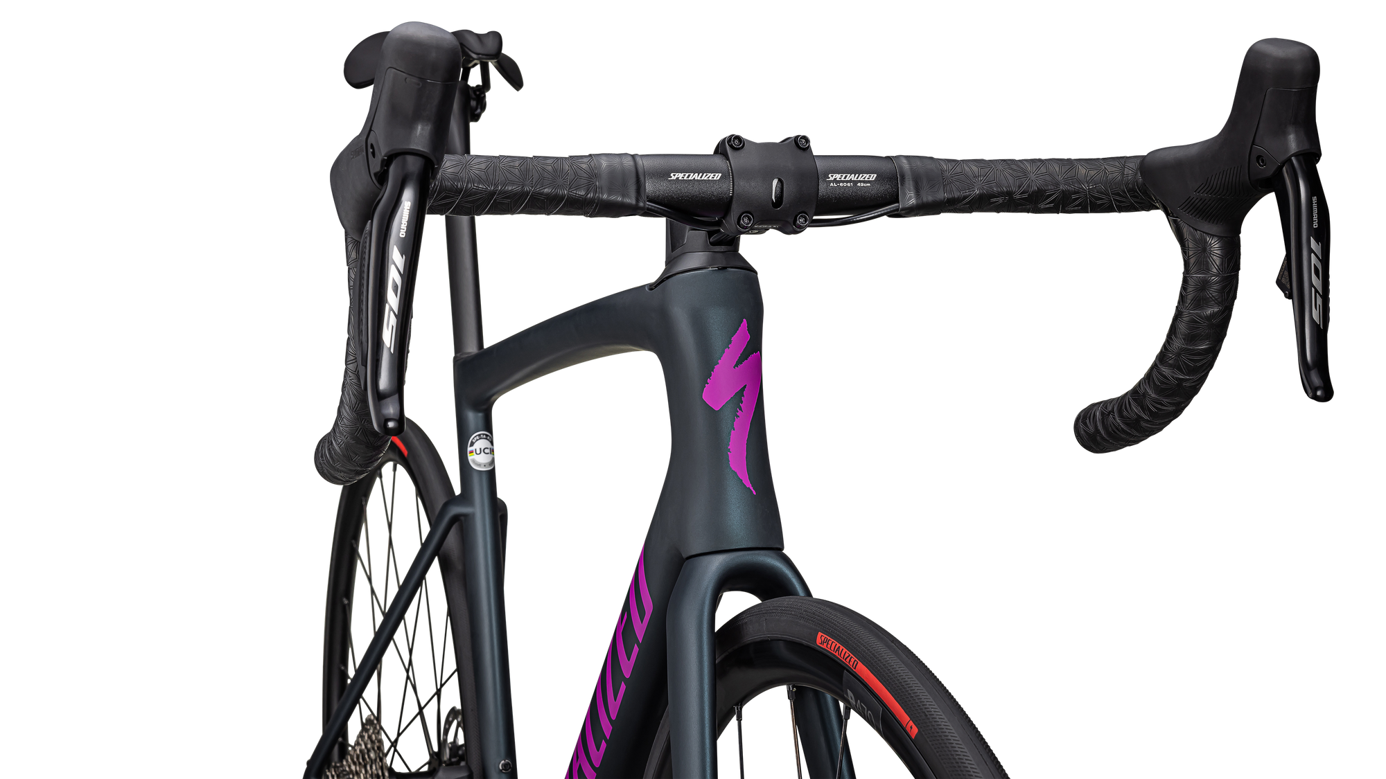 Specialized Tarmac SL7 Comp - Shimano 105 Di2 - Satin Metallic Deep Lake/Purple Orchid