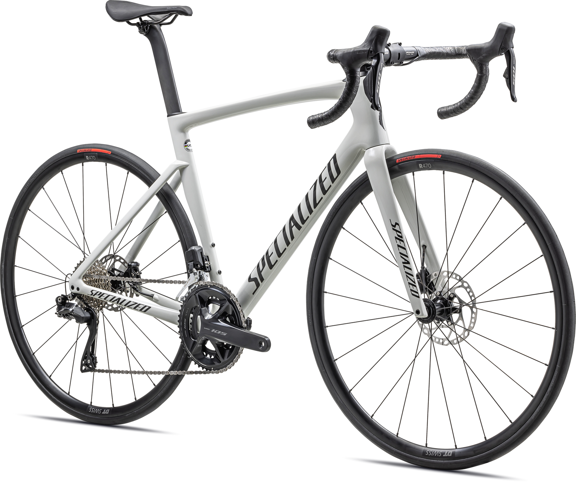 Specialized Tarmac SL7 Comp - Shimano 105 Di2 - Gloss Dune White/Metallic Obsidian