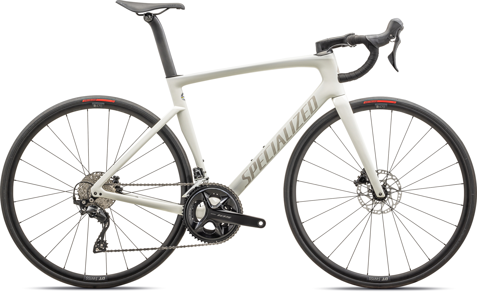 Specialized Tarmac SL7 Sport - Shimano 105 - Gloss Dune White / 10% Chaos Pearl