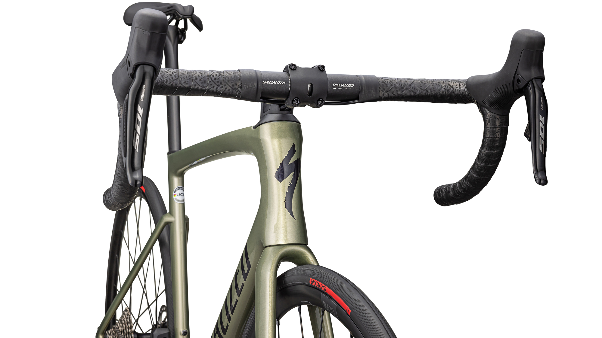 Specialized Tarmac SL7 Comp - Shimano 105 Di2 - Gloss Metallic Spruce / Metallic Midnight Shadow