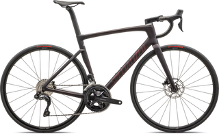 Specialized Tarmac SL7 Comp - Shimano 105 Di2 - Satin Red Tint Over Carbon / Red Sky