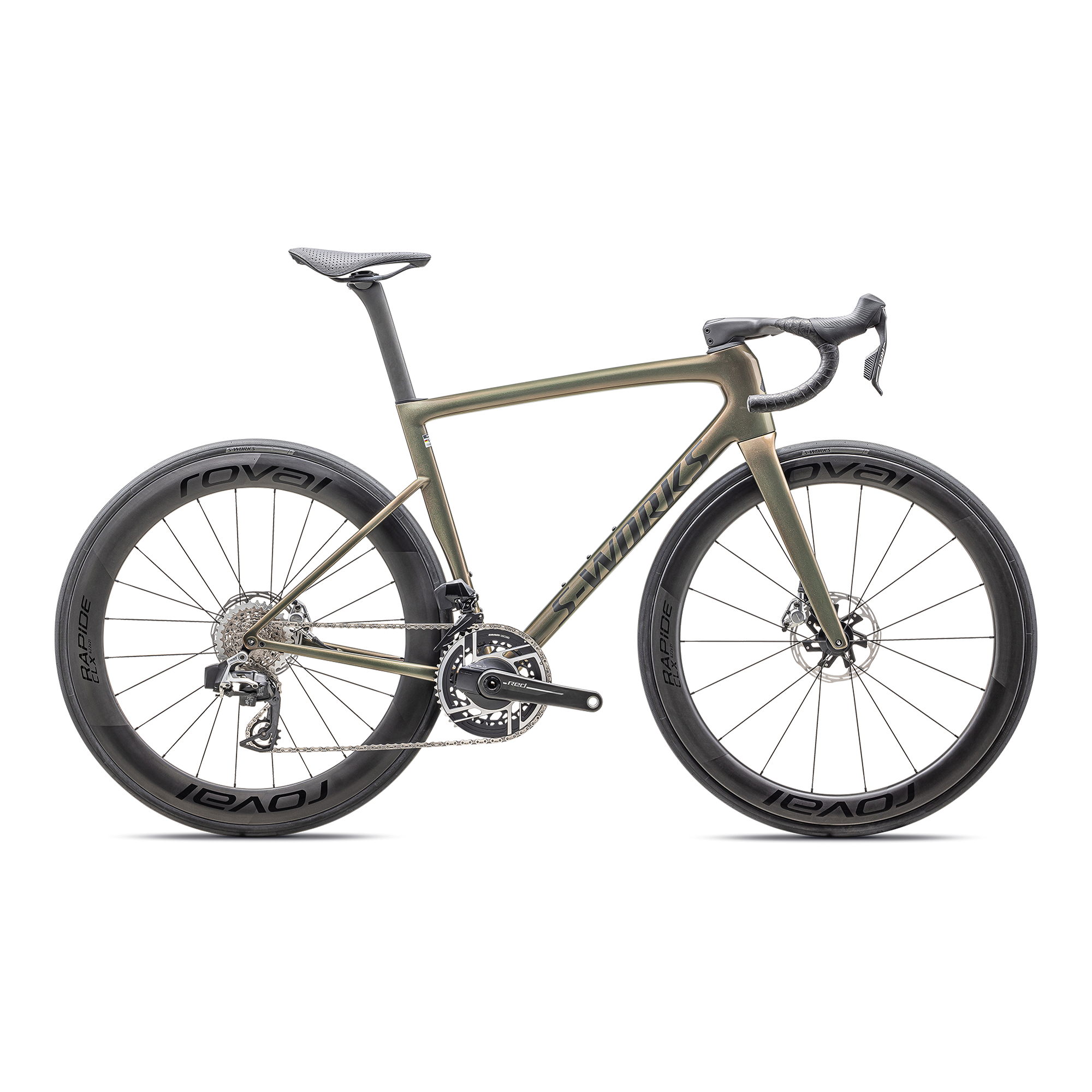 Specialized S-Works Tarmac SL8 – SRAM RED AXS - Gloss Cypress Metallic / Magenta To Gold Pearl / Satin Black Metallic